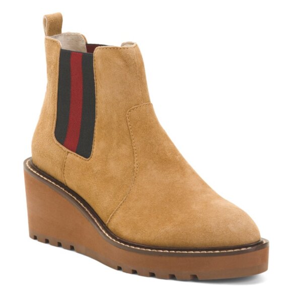 CECELIA NEW YORK Shoes - CECELIA NEW YORK Suede Gemma Wedge Booties
